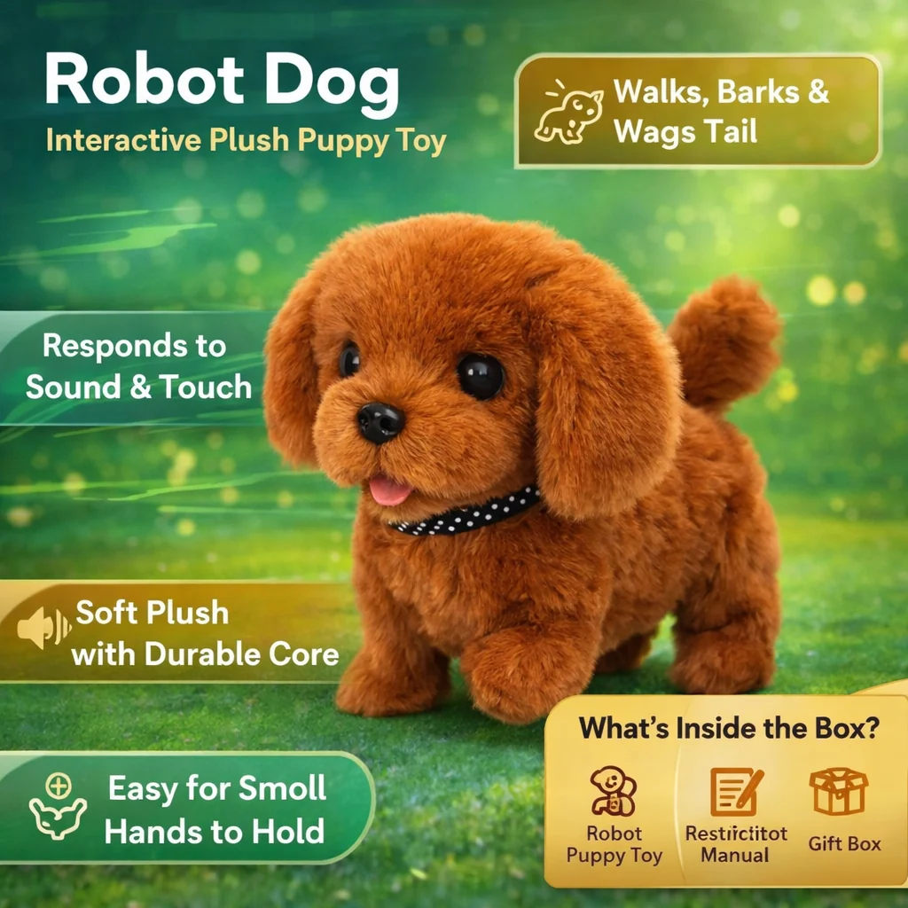 Robot Dog Toy Interactive Plush Fun Companion Walking Dog Toy - Image 4
